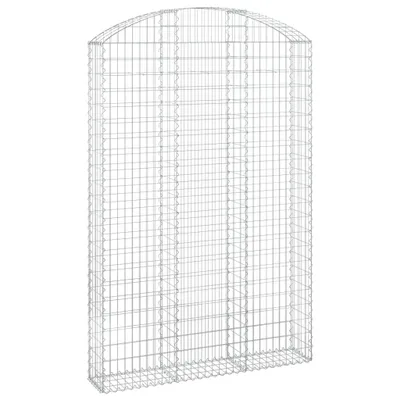 Produktbild von vidaXL Gabione mit Hochbogen 150x30x220/240 cm Verzinktes Eisen