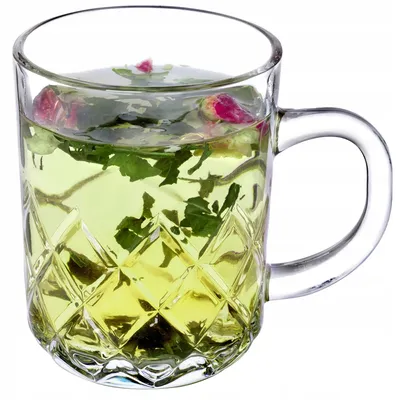 Produktbild von Kadax Glas mit Henkel für Kaffee, Tee, Getränke 230ml