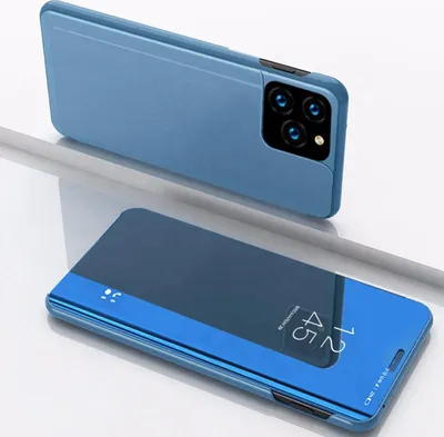 Produktbild von Handyhülle für Apple iPhone 13 Pro Max Smart Cover Schutzhülle Clear View Case Blau