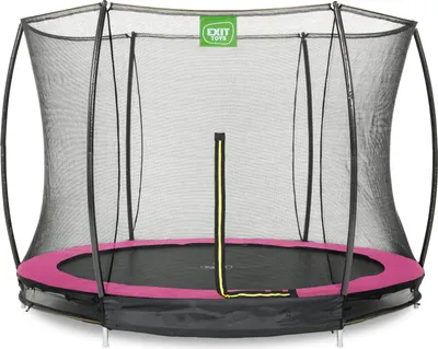 Produktbild von EXIT Silhouette Trampolin ø305cm, mit Sicherheitsnetz, Bodentrampolin, Rund, für Kinder, Rosa