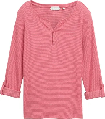 Produktbild von TOM TAILOR Gestreiftes Langarm Shirt mit Henley Größe: XXL