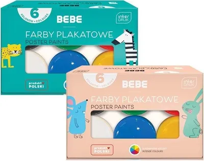 Produktbild von Interdruk Posterfarben 6 Farben BeBe Kids
