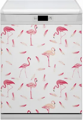 Produktbild von Dekorative Magnetmatte Küche Geschirrspüle 60x80 cm  Magnet für Spülmaschine  - Flamingo Flamingo