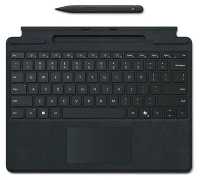 Produktbild von Microsoft Surface Pro Keyboard with Slim Pen for Business, QWERTY, Englisch, Touchpad, Microsoft, Surface Pro 10 for Business; Surface Pro 9 for Business; Surface Pro 8 for Business; Surface Pro X..., Schwarz