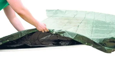 Produktbild von Abdeckplane für Pools, rund, 5,0 m, grün-schwarz