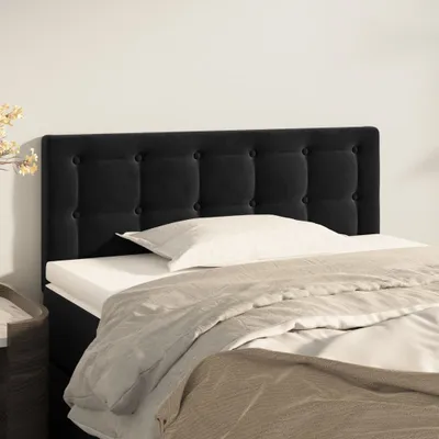 Produktbild von The Living Store Kopfteil Schwarz 80x5x78/88 cm Samt