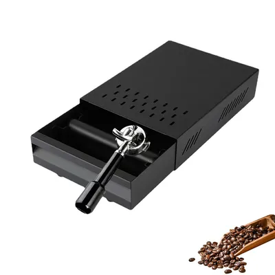 Produktbild von Kaffeesatzbehälter aus Edelstahl – Geräuscharmer Abschlagbehälter mit Schublade zum einfachen Ausklopfen von Kaffeeresten, perfekt für Barista & Küche