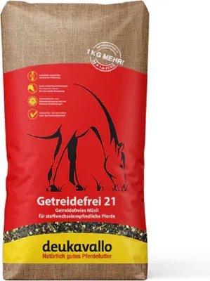A bag of horse feed.
