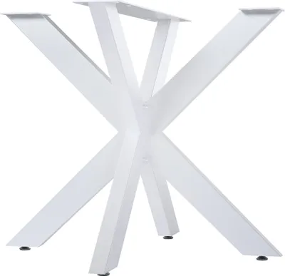 Produktbild von CLP Tischbeine Hardwick aus Stahl in Sternform Höhe 71 cm weiß Größe 85x85x71 cm Größe 85x85x71 cm