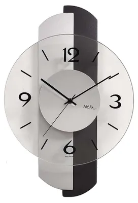 Immagine prodotto di Orologio da parete moderno al quarzo 27 x 42 x 6 cm - AMS Modello: 9206