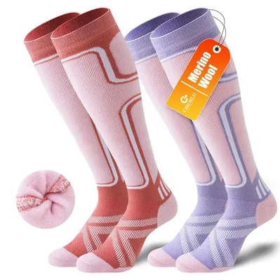 Imagen del producto de Calcetines de esquí - lana - Térmicos - 2 pares - Calcetines de invierno