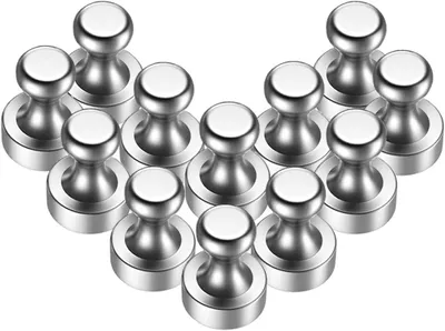 Produktbild von 12 Stück Magnete mit Aufbewahrungs Box, 12 x 16mm Mini Magnete N52 Magnete für Magnettafel, Whiteboard, Pinnwand