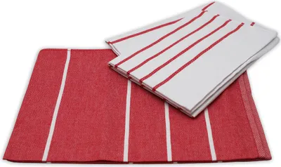 Obrázok produktu pre HOME ELEMENTS Súprava utierok z egyptskej bavlny 50*70 cm, 3 ks, Pruhy červené