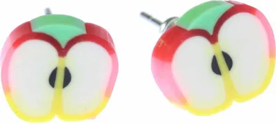 Produktbild von Apfel Ohrstecker Miniblings Stecker Ohrringe Frucht Früchte Apple Obst rot gelb