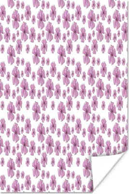 Produktbild von MuchoWow® Poster Blumen - Lila - Collage 20x30 cm - Papierdruck