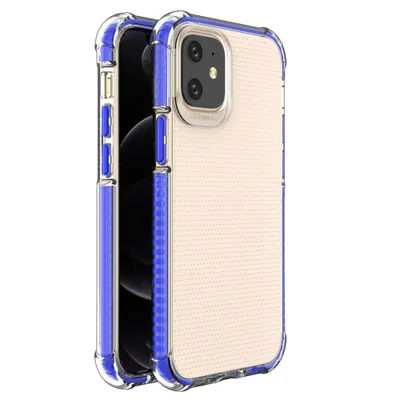 Produktbild von Spring Armor Gel Flexible Panzerhülle mit buntem Rahmen für iPhone 12 mini blau