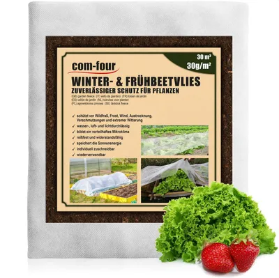 Produktbild von Wintervlies 30 m², 30 g/m², 1,5 x 10 m, reißfest, für Pflanzen Schutz
