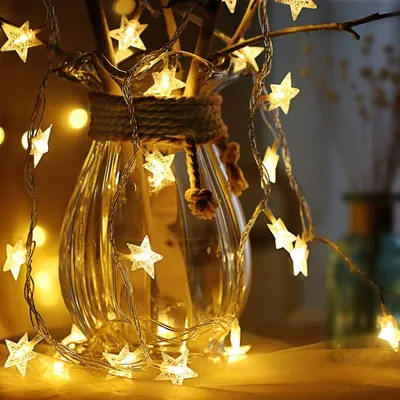 Produktbild von Lampki gwiezdne USB, 6M 25Pcs Lampki gwiezdne LED, oświetlenie dekoracyjne na Boże Narodzenie, wesele, przyjęcie urodzinowe, sypialnia, ciepła biel