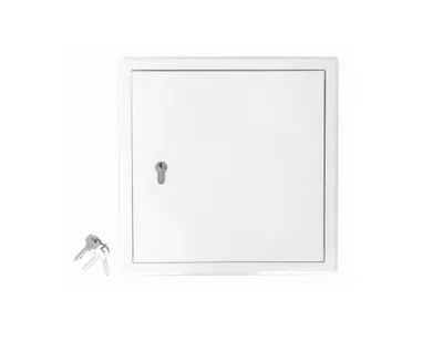 Produktbild von Revisionstür Softline weiß mit Kastenriegelschloss 50 x 50 cm