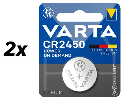 Zdjęcie produktu dla 2x bateria guzikowa Varta CR2450 3V Lithium Coin Retail