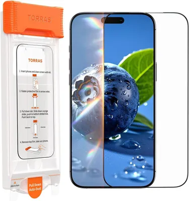 Obrázok produktu pre TORRAS OrigArmor – ochranné sklo pre iPhone 18 Pro, pancierované sklo, 3D, bez okrajov, 9H, 1 kus, 3D, perfektné prispôsobenie, plné pokrytie, jednoduchá aplikácia