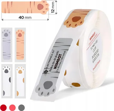 Zdjęcie produktu dla Etykiety samoprzylepne naklejki termiczne Niimbot D11 D110 D101 H1S 12x40