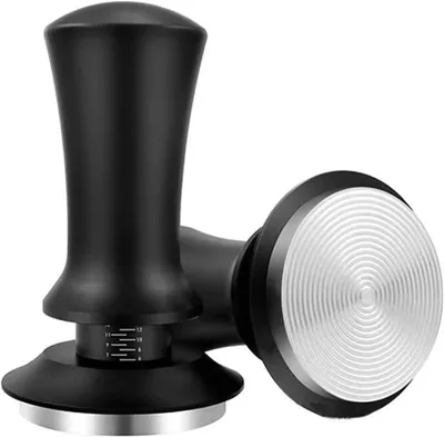 Imagen del producto de Prensador para café de acero inoxidable 304, de 51 mm, con doble resorte, para una presión uniforme