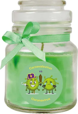 Image de Bougie parfumée en pot - Vert Carnaval - Bonbon 120gr ( 30h )