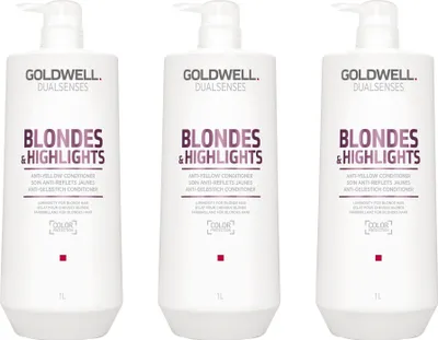 Produktbild von Dualsenses Blondes & Highlights Anti-Yellow Conditioner 3x1000 ml