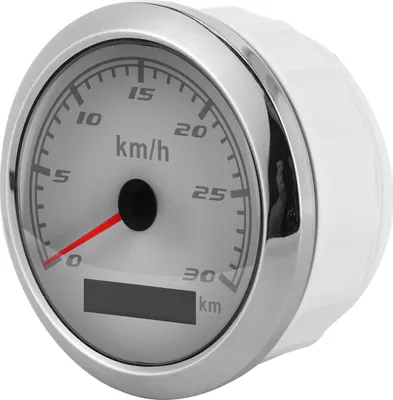 Obrázok produktu pre 85 mm 60 km/h GPS tachometer IP67 vodotesný univerzálny pre námorné lode jachty autá motocykle biely ciferník