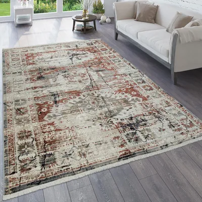 Image de Tapis salon vintage motif oriental abstrait différents designs couleurs taille 80x150 cm