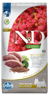 Zdjęcie produktu dla Farmina Pet Food N&D Quinoa, Dorosły, Mini (5 - 10 kg), Kaczka, 7 kg