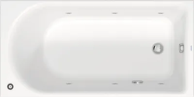 Image de Duravit D-Neo baignoire balnéo, à encastrer, 1 pente de dossier, Jet Protect, 1500x750mm, 760471000JP1000
