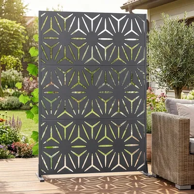 Obrázok produktu pre Deliaca stena „Kilsturd“ z pozinkovanej ocele, 180 x 120 cm, antracitovo šedá