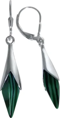 Produktbild von F Ohrhänger 925/- Sterling Silber synth. Malachit