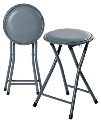 Produktbild von Gepolsterter Klapphocker - Grau - Set von 2