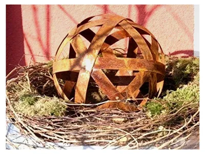 Produktbild von Rostkugeln aus Blechstreifen, Edelrost Größe 2