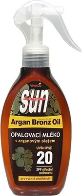 Produktbild von Vivaco Sun Argan Bronze Sonnenschutzlotion mit Arganöl SPF 20 200 ml