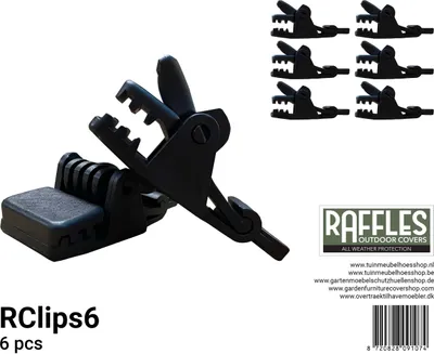 Produktbild von Raffles Covers Befestigungsclip für Schutzhülle 6 x | Atmungsaktiv | Wasserdicht | UV-beständig | Doppelnähte | Elastischer Kordelzug