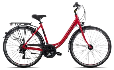 Produktbild von Ciclista Ponte Vecchio Wave Citybike mit Tiefeinstieg für Alltag & Ausflüge 28 Zoll Rot 56 cm