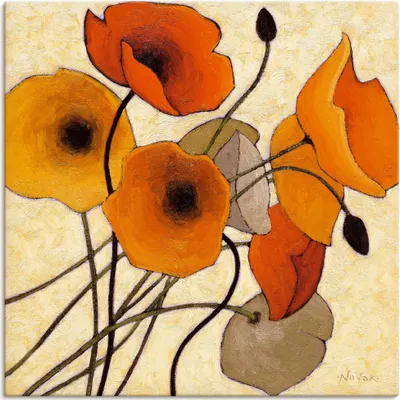 Produktbild von ARTland Leinwandbild Kürbismohn II Größe: 50x50 cm