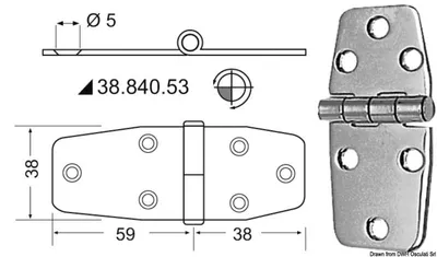 Produktbild von Scharniere 2,5 mm Osculati 38.840.53