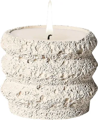 Produktbild von Zement-Kerzenglas, Aroma-Kerzenbecher, Teelichter-Kerzenhalter Für Hochzeits-Mittelstücke, Festival- Und Party-Tischdekoration, Keine Kerzen(Beige)