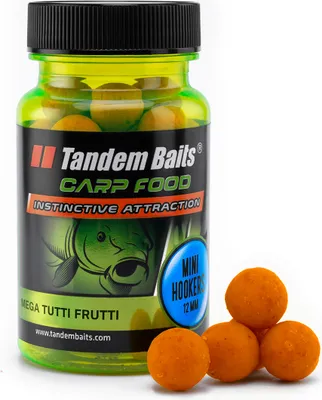 Produktbild von Tandem Baits Carp Food Perfection Mini Hookers Mega Tutti Frutti, Karpfenfutter, Karpfen Angeln, Köder zum Große-Fische-Angeln, Karpfenzubehör für Profis & Hobby-Angler, Angelfutter 12mm 5g