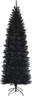 Produktbild von Famanu Kunstbaum 210 cm - Schwarzer Weihnachtsbaum mit klappbarem Metallständer