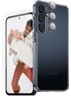 Zdjęcie produktu dla PanzerGlass ® | CARE by ® Flagship 3-in-1 Bundle Samsung Galaxy A56 5G, Samsung, Samsung - Galaxy A56 5G, Aplikacja na sucho, Odporny na zadrapania, Odporny na wstrząsy, Przezroczysty, 1 szt.