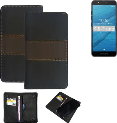 Produktbild von K-S-Trade Hülle Handyhülle kompatibel mit Fairphone Fairphone 3 Schutzhülle Walletcase Bookstyle Tasche Schutz Case Handytasche Wallet Cover