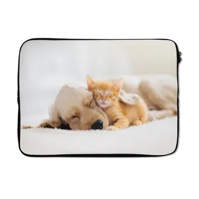 Produktbild von MuchoWow® Laptop Hülle 14 ZollTiere - Hund - Kätzchen - Rot Laptoptasche - Laptoptasche - Stoßsicher - Schutzhaube