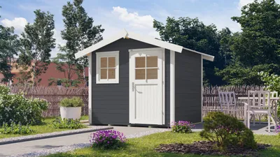 Produktbild von Gartenhaus weka 123 Gr. 1 inkl. Fußboden 306 x 239 cm anthrazit
