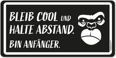 Produktbild von younikat Auto-Magnet-Schild Gorilla I 20 x 10 cm I wetterfest UV-Schutzlaminat magnetische Rückseite I Fahranfänger-Schild Geschenk zum Führerschein I kfz772